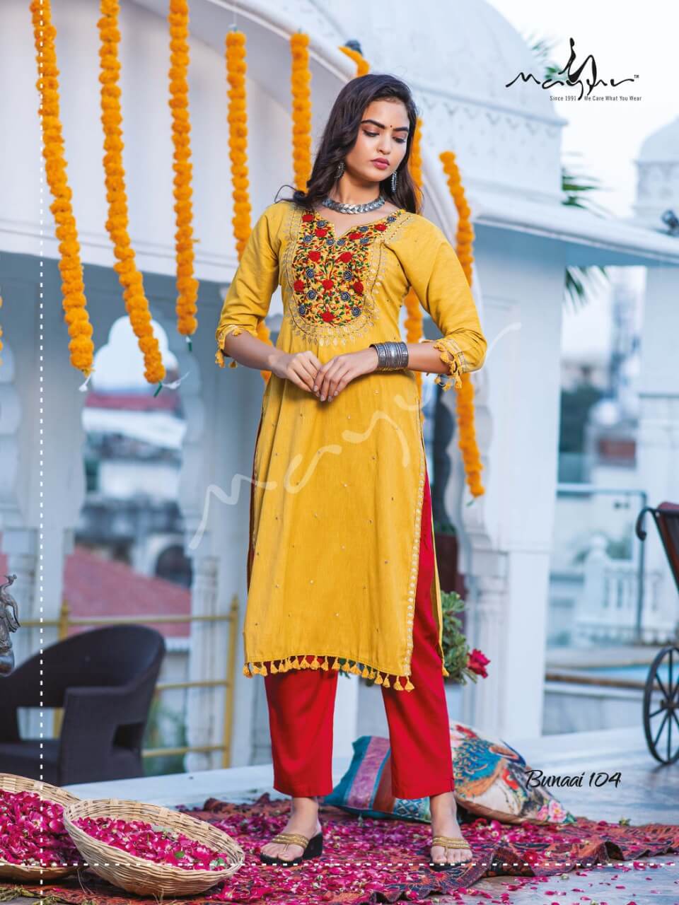 Mayur Bunaai Fancy Festive Wear New Designer Rayon Kurti Collection 